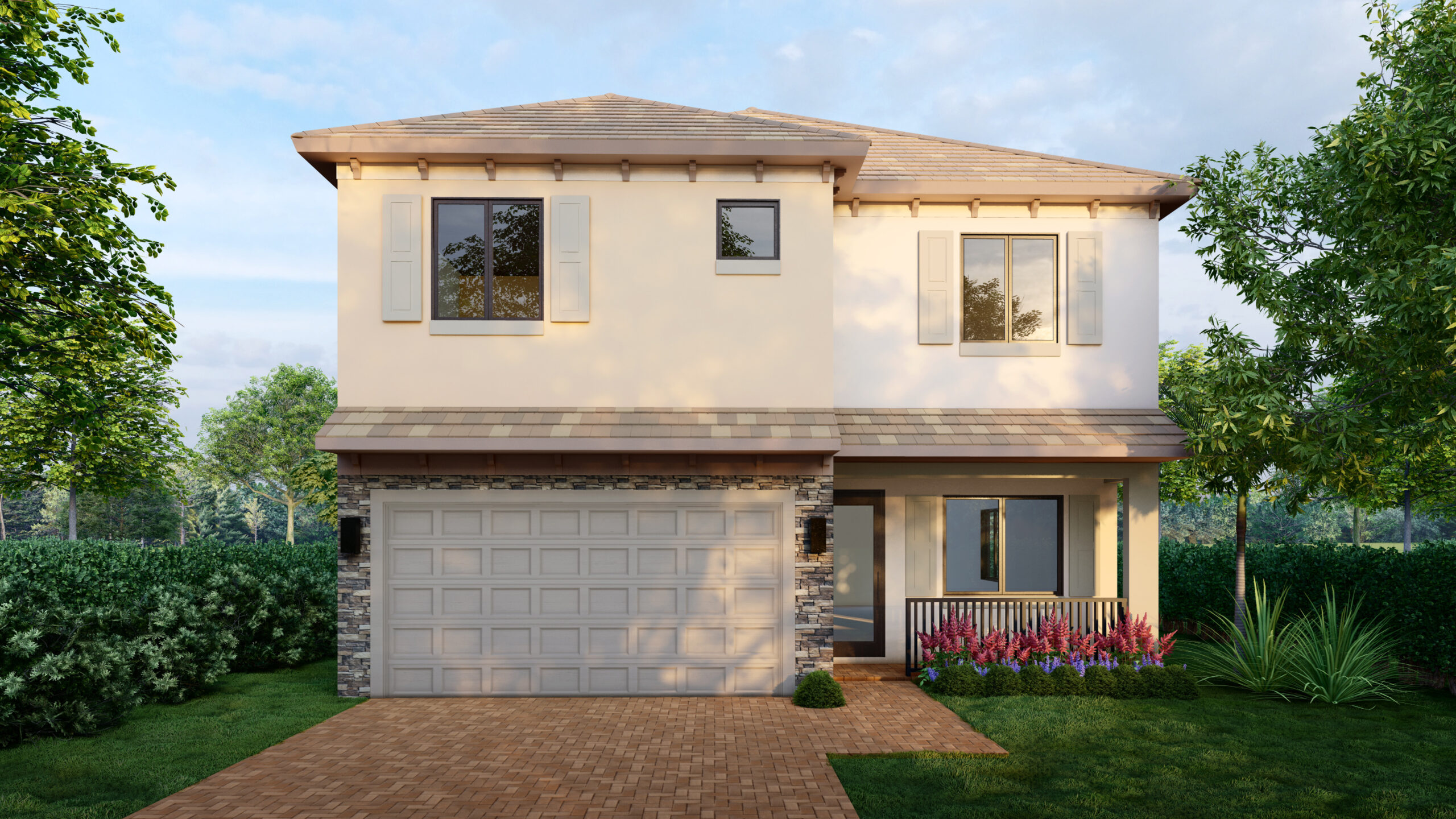 Model F - Elevation B